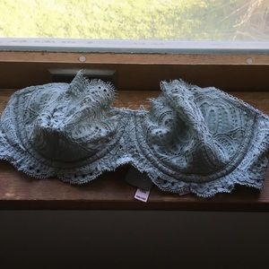blue mesh/ lace victoria’s secret bralette